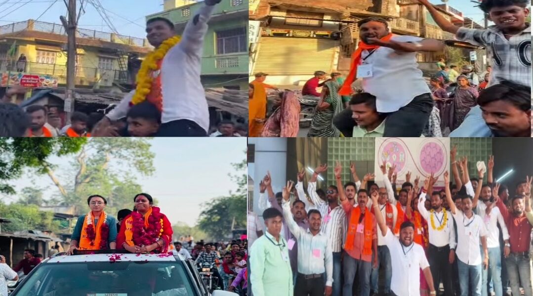 નસવાડી તાલુકાની 13.અને જિલ્લા પંચાયતની 3. બેઠકો પર ભાજપ નો ભગવો લેહરાયો