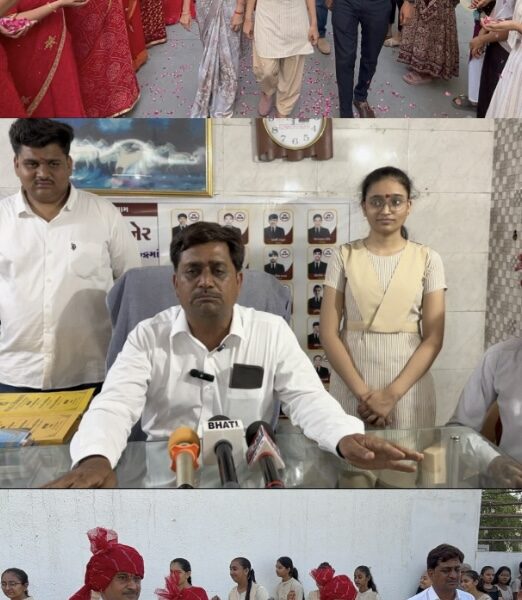 વાંકાનેરની શારદા વિદ્યાલયની વિદ્યાર્થિની ખાંડેખા મિલી રોહિતભાઈએ ધોરણ 10 બોર્ડમાં સમગ્ર ગુજરાતમાં પ્રથમ ક્રમ મેળવી રચ્યો ઇતિહાસ; ભવ્ય સન્માન કરાયું
