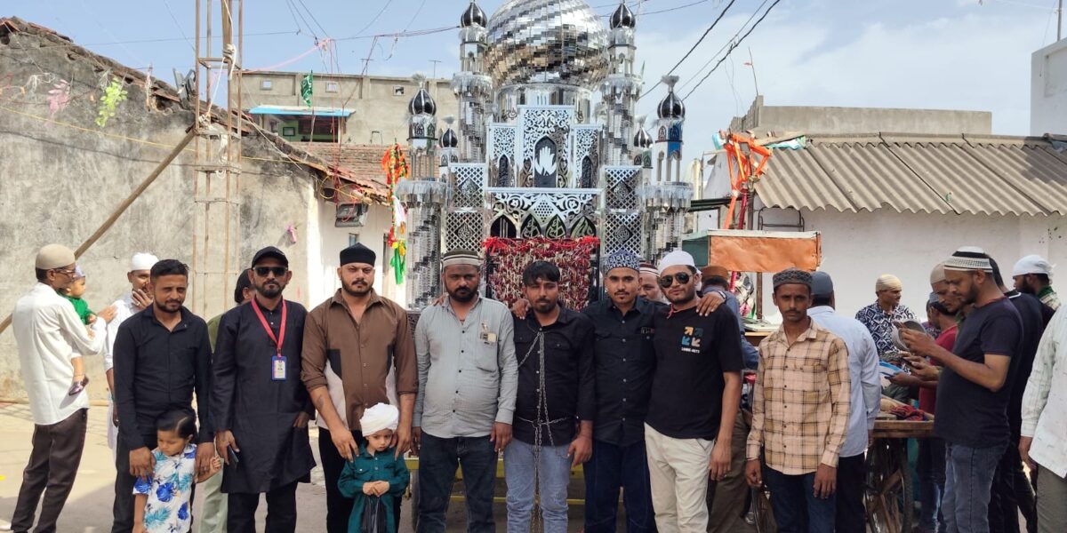 ગારિયાધારમાં મોહરમના પાવન પર્વે તાજીયા જુલૂસમાં શ્રદ્ધા, સેવા અને કોમી એકતાના દર્શન