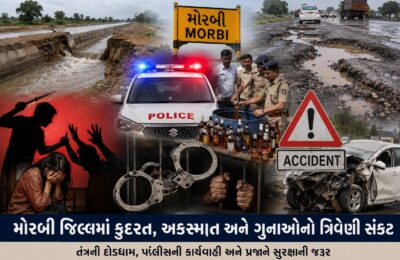 મોરબી જિલ્લામાં ગુનાખોરી, સામાજિક વિખવાદ અને અકસ્માતોની ચિંતાજનક સ્થિતિ