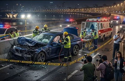 મુંબઈમાં BMW કાર અકસ્માત